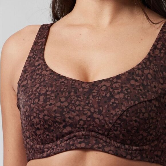 NWOT Athleta Bondi Bra Cup Bikini Top in Floral Camo Decadent Chocolate 32B/C - Picture 7 of 10